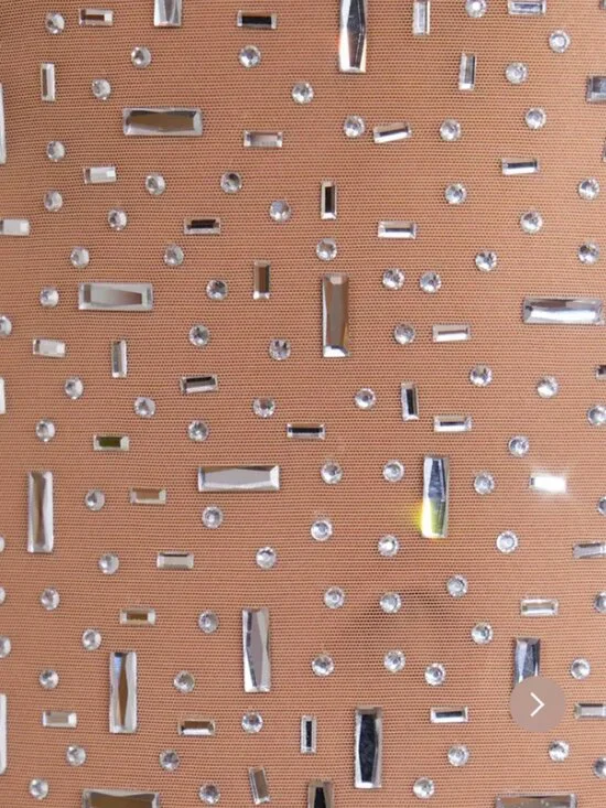 Durrani Sheer Embellished Scoop Neck Mini Dress in Almond Size M US 6 - Picture 4 of 4